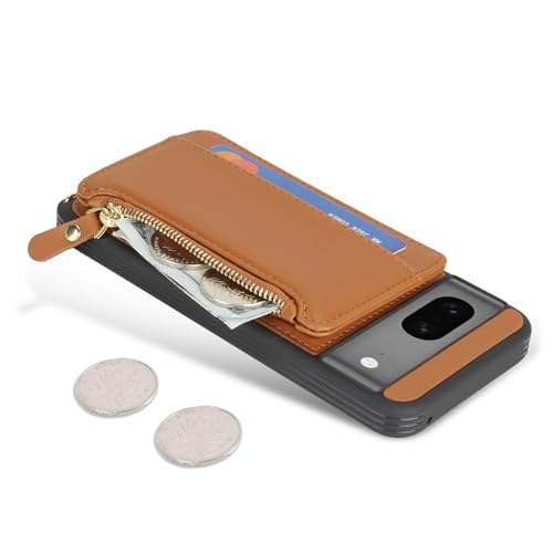 Cavor Compatible with Google Pixel 7 Case Wallet, Brown - color: Brown, size: Google Pixel 7