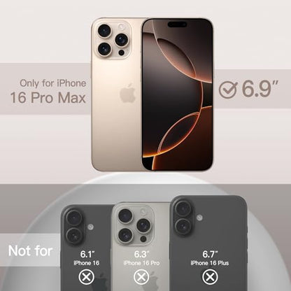 JETech Silicone Case for iPhone 16 Pro Max, Desert Titanium | Silky Soft Touch, Shockproof Protection, Scratch Resistant, Microfiber Lining - color: Desert Titanium, size: iPhone 16 Pro Max