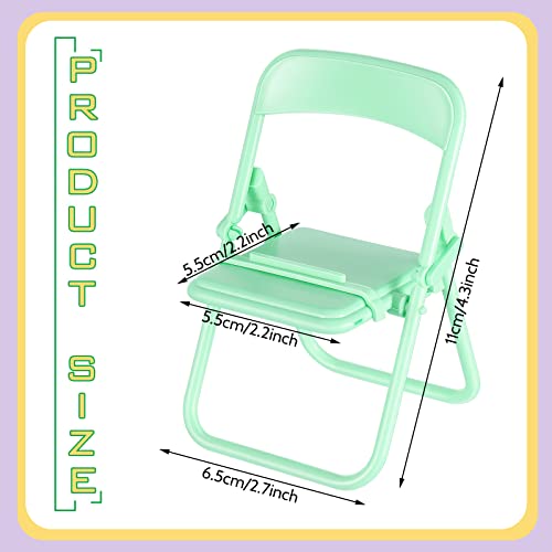 Flutesan 7 Pack Mini Folding Chair Phone Holder Funny Cell Phone Stand - color: Multi, size: M