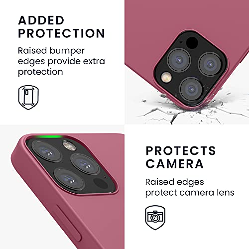 kwmobile Case Compatible with Apple iPhone 12 / iPhone 12 Pro Case - TPU Silicone Phone Cover with Soft Finish - Dark Rose - color: Dark Rose, size: iPhone 12 / iPhone 12 Pro