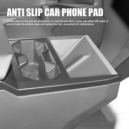 Center Console Wireless Charging Mat, Anti Slip Silicone Phone Charging Pad, Easy to Clean Car Interior Accessory, Grey (Grey W240004613) - color: Grey W240004613