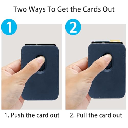 for MagSafe Wallet,Magnetic Card Holder for Phone Case - color: Blue Polka Dots