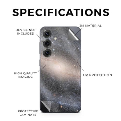 Glossy Glitter Phone Skin Compatible with Samsung Galaxy S25 - Eridanus - Premium 3M Vinyl Protective Wrap Decal Cover - Easy to Apply | Crafted in The USA by MightySkins - color: Eridanus, size: Galaxy S25 (Full Wrap), style: Glossy Glitter Finish