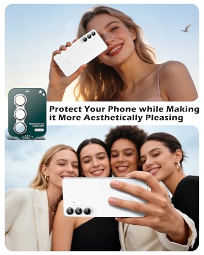 CloudValley for Samsung Galaxy S26 Camera Lens Protector, 9H Tempered Glass + Aluminum Alloy Lens Protective Ring Ultra-HD Tempered Glass Cover,Silver - color: Silver