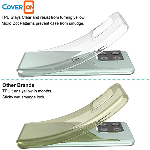 CoverON Designed for OnePlus 10T Case Clear, Slim Crystal Clear TPU Rubber Flexible Soft Skin Cover Protective Sleeve Fit 1+ OnePlus 10T 5G Phone Case - Transparent
