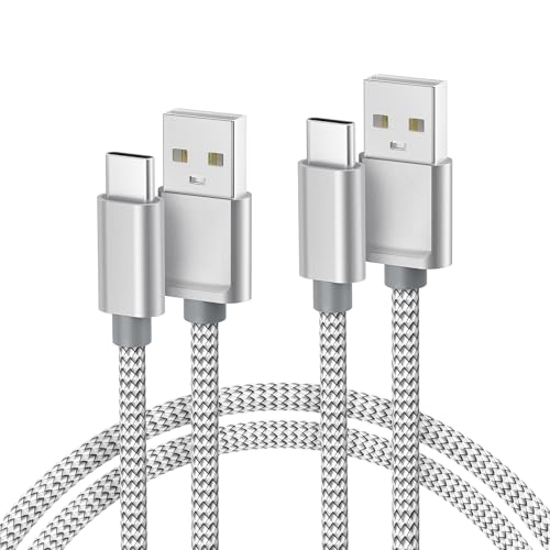 Basesailor USB A to USB C Cable 6.6FT 2Pack - color: Silver, size: 2Pack 6.6FT(2M), style: 2 Pack