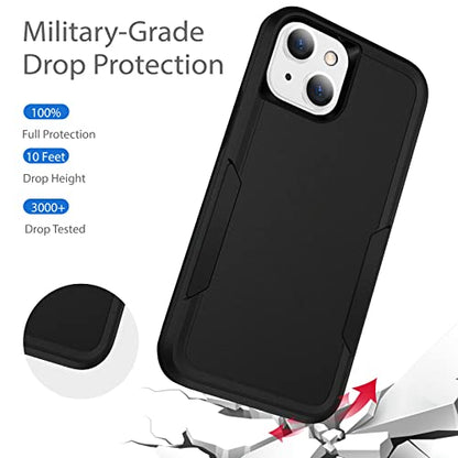 Compatible with iPhone 14 Plus Case, Heavy Duty Protection Shockproof Dropproof Dustproof Anti-Scratch Cover Protective Phone Case for 14 Plus-Black - size: for iPhone 14 Plus