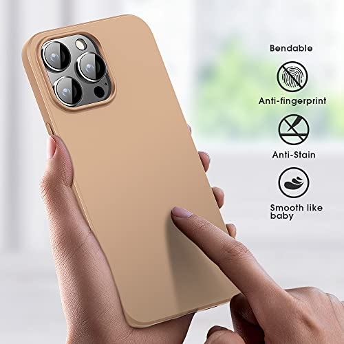 X-level Compatible iPhone 14 Pro max Case Slim Fit Ultra-Thin [Guardian Series] Soft TPU Matte Finish Coating Phone Cases Lightweight Anti-Scratch Back Cover Grip 6.7" (2022)-Gold - color: Gold, size: iPhone 14 Pro Max
