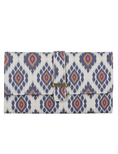 Mundi File Master Womens RFID Blocking Wallet Clutch Organizer With Change Pocket - color: Dakota Ikat, size: One Size