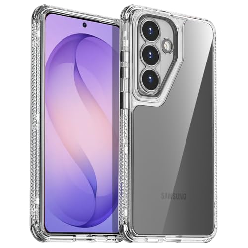 AICase for Samsung Galaxy S26 Case Clear,Heavy Duty Durable 3-Layer Crystal Transparent [Not Yellowing][Military Grade Drop Protection] Shockproof/DropProof Protective for S26 Plus 6.3" 2025_4 - color: Black, size: Samsung Galaxy S26
