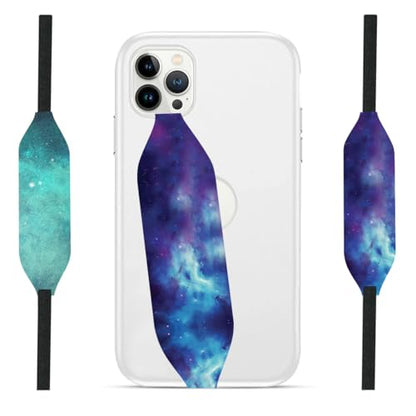 Switchbands Phone Grip Strap - Reversible Finger Holder for Phone Back, Customizable Anti-Slip Design, Wireless Charging Compatible Detachable Holder for iPhone - Starry Threads - color: Starry Threads