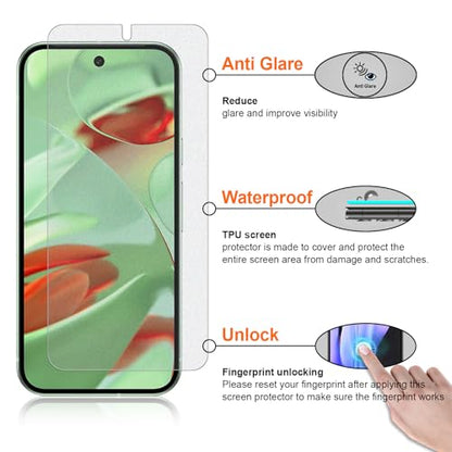 2 Pack for Google Pixel 9 Matte Screen Protector [Not Glass], HD Clear, Anti-Scratch, Anti-Glare, Support fingerprint - size: Google Pixel 9