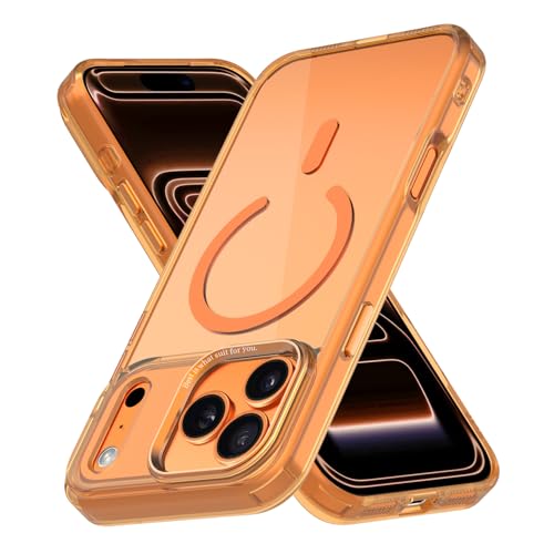 Magnetic for iPhone 17 Pro Max Case Camera Control Compatible with MagSafe Military Grade Protection TPU Bumper Shockproof Rugged Clear Phone Case for iPhone 17 Pro Max 6.9" Orange BC - color: Orange, size: iPhone 17 Pro Max 6.9"
