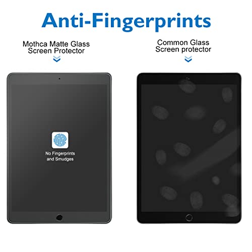 Mothca Matte Glass Screen Protector for iPad Air 3(2019) 10.5-inch & iPad Pro 10.5"(2017)[NOT Privacy] Anti-Glare & Anti-Fingerprint No Dazzling 9H Hardness Tempered Glass Film, Smooth as Silk - size: iPad Air 3/iPad Pro 10.5 Inch