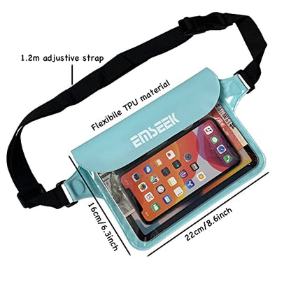 Waterproof Waist Pouch Dry Belt Bag Fanny Pack Keep Your Key Fob Wallet Kindle Phone Dry Perfect For Swim Surf Snorkel(Light Green) - color: Light Green
