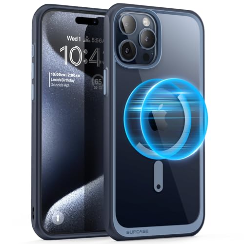 SUPCASE for iPhone 15 Pro Max Case (6.7 inch), Compatible with MagSafe Navy | Slim Clear Magnetic Phone Case,Military-Grade Drop Protection, 4X Shockproof Air Bag, Navy, Len Protection,Unicorn Beetle Mag - color: Navy, size: iPhone 15 Pro Max 6.7"