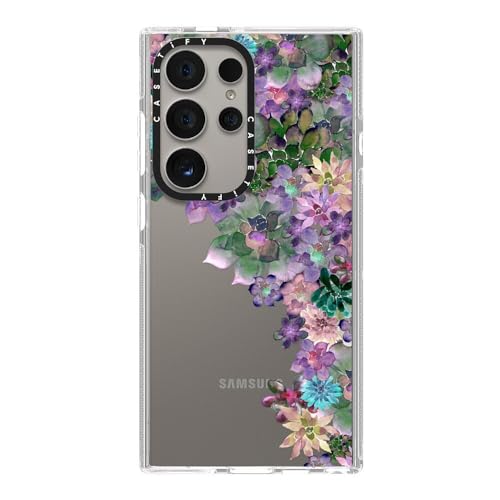 CASETiFY for Galaxy S24 Ultra Case - Impact Clear | Not Yellowing | 6.6 ft. Drop Protection | MY SUCCULENT GARDEN | Clear - color: MY SUCCULENT GARDEN, size: Galaxy S24 Ultra