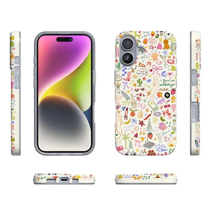 Casely iPhone 17 Case | All the Fun Things | Fun on Weekdays | Compatible with MagSafe | Classic Ultra Slim Design - color: All the Fun Things | Fun on Weekdays