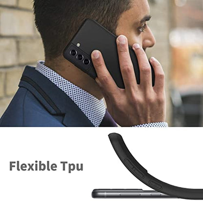LRK Ultra Thin Black Case Compatible with Samsung Galaxy S21 FE 5G: Slim, Soft, and Flexible (NOT Hard) [Matte Finish] Protective Black Phone Cover for Samsung Galaxy S21 FE 5G, 6.4 Inch - Matte Black - size: Samsung Galaxy S21 FE
