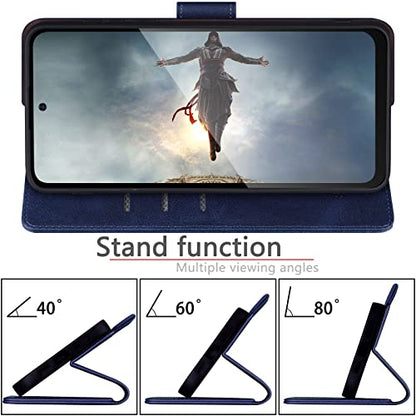 SUANPOT for Motorola Moto G Power 5G 2024 6.7" Wallet case with RFID Blocking Credit Card Holder,Flip Book PU Leather Protective Cover Women Men for Power 5G 2024 Phone case Blue - color: Blue