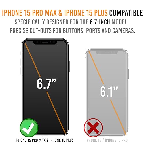 Alpatronix Battery Case for iPhone 15 Pro Max & 15 Plus, Portable Strong Slim Protective Extended Charger Case, 15W Fast Charging, 7000mAh Wireless Charging Case, Apple Pay, CarPlay (BX15PM) –Black - size: iPhone 15 Pro Max and iPhone 15 Plus