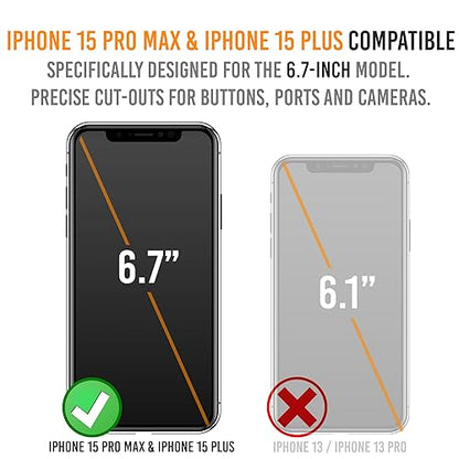 Alpatronix Battery Case for iPhone 15 Pro Max & 15 Plus, Portable Strong Slim Protective Extended Charger Case, 15W Fast Charging, 7000mAh Wireless Charging Case, Apple Pay, CarPlay (BX15PM) –Black - size: iPhone 15 Pro Max and iPhone 15 Plus