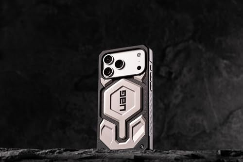 URBAN ARMOR GEAR UAG Designed for iPhone 17 Pro Case Monarch Pro - Compatible with MagSafe Military Grade Protective Cover, Titanium - color: Monarch Pro - Titanium