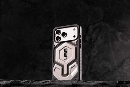 URBAN ARMOR GEAR UAG Designed for iPhone 17 Pro Case Monarch Pro - Compatible with MagSafe Military Grade Protective Cover, Titanium - color: Monarch Pro - Titanium