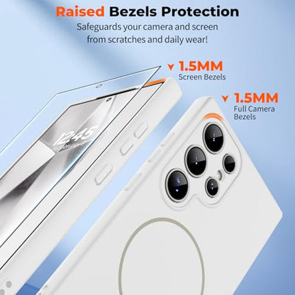 zapica Magnetic for Samsung Galaxy S24 Ultra Case, White - color: White, size: Samsung Galaxy S24 Ultra 6.8''