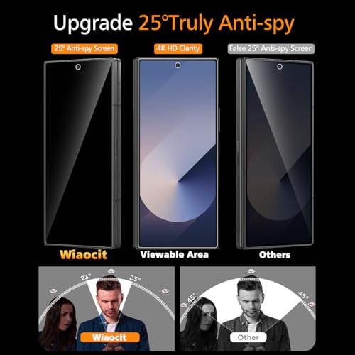 Wiaocit Privacy Screen Protector for Samsung Galaxy Z Fold 8 Ultra/Z Fold 7