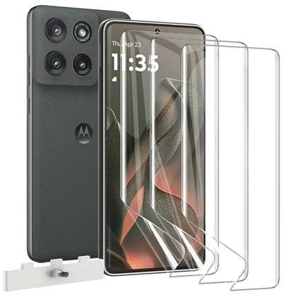 [3 Pack for Moto Edge 2025 Screen Protector, Flexible TPU Film, Self-Healing Bubble-Free, HD Clear, Case Friendly for Motorola Edge 2025