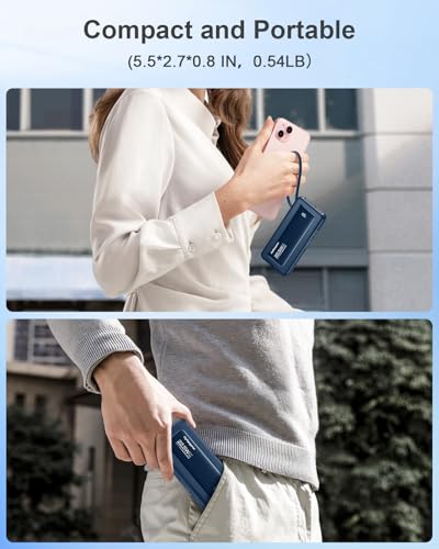 Portable Charger 10000mAh 22.5W Power Bank - color: Dark Blue, size: 10000Mah