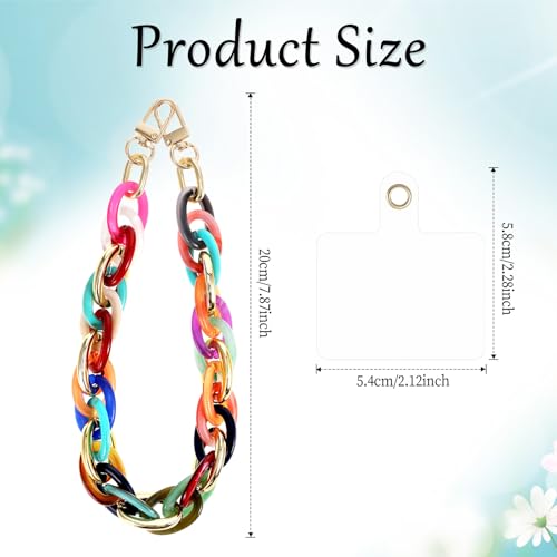 Vin Beauty Phone Wrist Strap Acrylic Phone Charms Strap Detachable Phone Bracelet Charm Strap for Phone Case Cellphone Lanyard with Tether Tab Phone Charms Wrist Strap for Phone Case