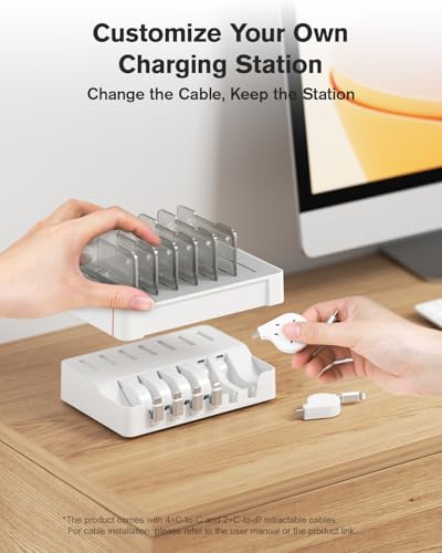 SooPii HomeHub H1 60W Charging Station for Multiple Devices, White - color: White