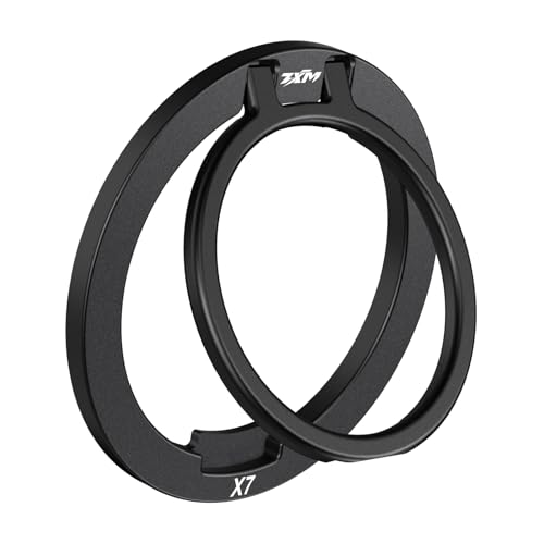 ZXM Magnetic Phone Ring Grip, for iPhone 17/16/15/14/13/12 (Black) - color: Black