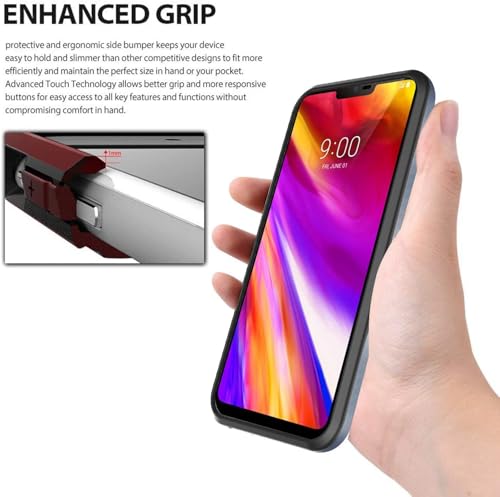 NEM Case Compatible with Moto G7 Power/Motorola G7 Supra/XT1955/Moto E5 Plus/XT1922/E5 Supra - Shockproof Brushed Case (Black) - color: Black