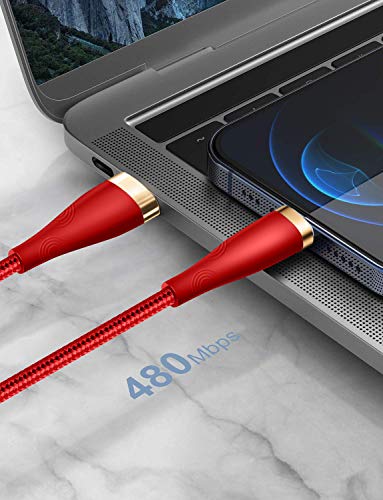 Lightning Cable [MFi Certified] - iPhone Charger [3Pack 6ft] Nylon Braided Lightning to USB A Fast Charging Syncing Transfer Cord Compatible with iPhone 12 11 Pro Max XS XR X 8 7 6S 6 Plus SE 5S