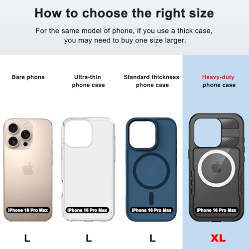 Cell Phone Holster with Card Holder Pouch Belt Clip Men for iPhone 17 16 15 14 13 12 11 Pro 16e Samsung Galaxy S25 S24 S23 S22 S21, M-Blue - color: Blue, size: M
