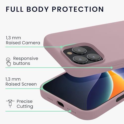 kwmobile Case Compatible with Apple iPhone 16 Pro Case - TPU Silicone Phone Cover with Soft Finish - Mauve - color: mauve, size: iPhone 16 Pro