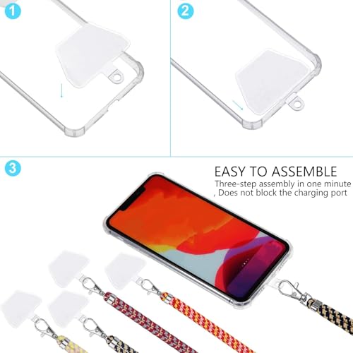 Weewooday 4 Pcs Phone Lanyard Crossbody Phone Strap, Colorful - color: Colorful