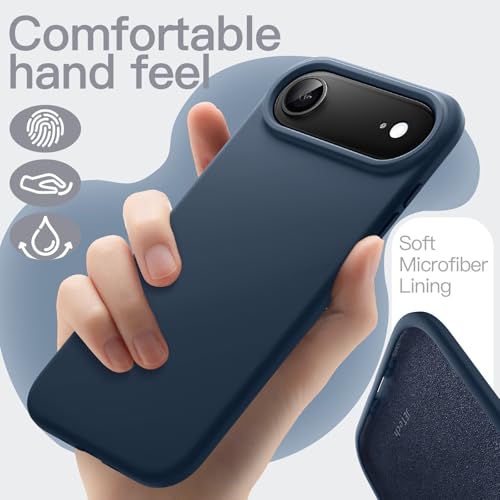 JETech Silicone Case for iPhone Air, Navy Blue | Silky Soft Touch, Shockproof Protection, Scratch Resistant, Microfiber Lining - color: Navy Blue, size: iPhone Air