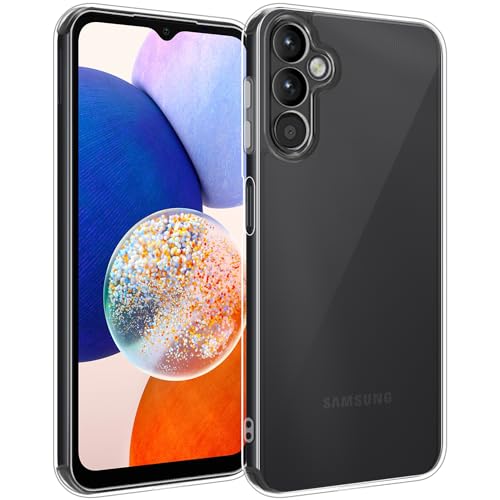 TENOC Phone Case for Samsung Galaxy A14 4G/5G, Clear Case Non-Yellowing Protective Bumper Hard Back Cover - color: Clear Anti-Yellowing, size: A14