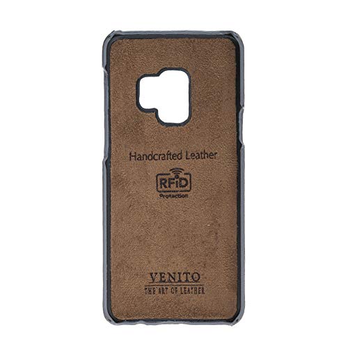 Venito Florence Leather Wallet Phone Case Compatible with Samsung Galaxy S9 - Extra Secure with RFID Blocking - Detachable Phone Wallet (Faded Gray) - color: Faded Gray, size: S9