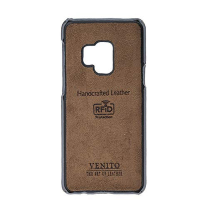 Venito Florence Leather Wallet Phone Case Compatible with Samsung Galaxy S9 - Extra Secure with RFID Blocking - Detachable Phone Wallet (Faded Gray) - color: Faded Gray, size: S9