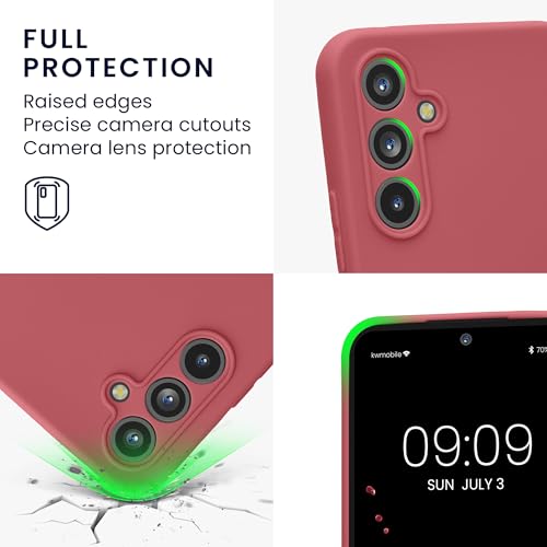 kwmobile Case Compatible with Samsung Galaxy A54 5G Case - Protective Slim TPU Phone Cover - Soft Matte Finish - Dark Rose - color: Dark Rose, size: Galaxy A54 5G