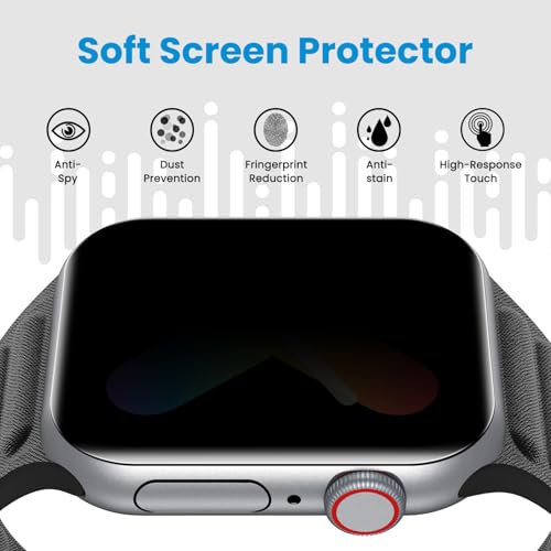 UniqueMe 8 Pack Privacy Screen Protector for Apple Watch Series 10/11 42mm - size: 42mm