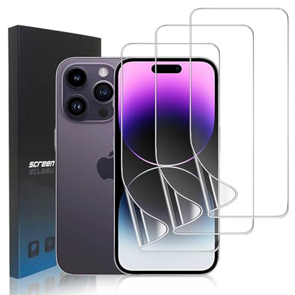 3 Pack for iPhone 14 Pro Screen Protector Flexible Soft - size: iPhone14 Pro