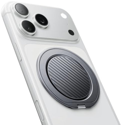 andobil [2026 Ultra-Thin] Magnetic Phone Ring Grip Holder for MagSafe, Grey - color: Space Grey Carbon Fiber