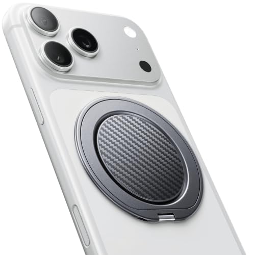 andobil [2026 Ultra-Thin] Magnetic Phone Ring Grip Holder for MagSafe, Grey - color: Space Grey Carbon Fiber