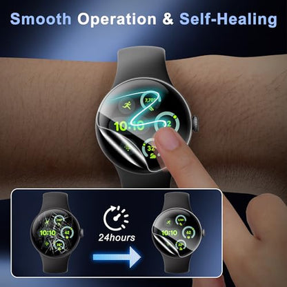 6 Pack for Google Pixel Watch 4/3/2/1 Screen Protector 41mm | Anti Scratch, Soft HD Clear Flexible Film for Pixel Watch 4/3/2/1 , Bubble Free, Touch Sensitive, Anti Fingerprint - size: For Google Pixel Watch 4/3/2/1 41mm 1.61 Inch